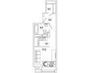 1-комнатная квартира площадью 32 кв.м, Рязанский пр-кт, 2 | цена 5 180 800 руб. | www.metrprice.ru