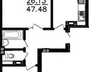 2-комнатная квартира площадью 47.48 кв.м, Почтовая улица, 36 | цена 2 811 840 руб. | www.metrprice.ru