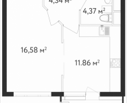 1-комнатная квартира площадью 38.9 кв.м, Вешняковская | цена 6 379 600 руб. | www.metrprice.ru