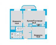 3-комнатная квартира площадью 64 кв.м, Речной пр. | цена 4 186 079 руб. | www.metrprice.ru