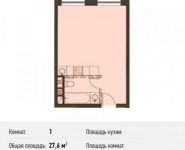 1-комнатная квартира площадью 27.6 кв.м,  | цена 4 002 000 руб. | www.metrprice.ru