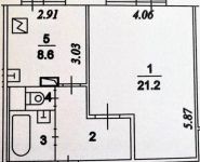 1-комнатная квартира площадью 38 кв.м, улица Екатерины Будановой, 6 | цена 3 700 000 руб. | www.metrprice.ru