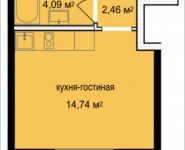 1-комнатная квартира площадью 22.5 кв.м,  | цена 2 526 178 руб. | www.metrprice.ru