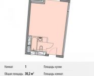 1-комнатная квартира площадью 30.2 кв.м, Береговой пр., ВЛ5 | цена 5 707 800 руб. | www.metrprice.ru