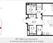 2-комнатная квартира площадью 93.4 кв.м, Садовническая наб. | цена 44 881 735 руб. | www.metrprice.ru