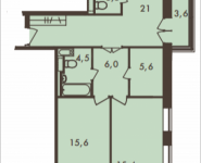 3-комнатная квартира площадью 94.1 кв.м, Гродненская, 5, корп.1 | цена 16 141 443 руб. | www.metrprice.ru