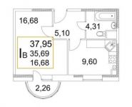 1-комнатная квартира площадью 38 кв.м, Советская ул., 8 | цена 2 183 100 руб. | www.metrprice.ru