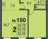 2-комнатная квартира площадью 52 кв.м в ЖК "AFI Residence. Павелецкая", Павелецкая набережная, 8 | цена 9 856 840 руб. | www.metrprice.ru