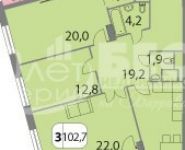 3-комнатная квартира площадью 103 кв.м, Электролитный проезд, 16к5 | цена 19 380 000 руб. | www.metrprice.ru