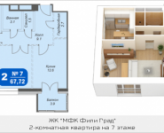 2-комнатная квартира площадью 68.1 кв.м, Береговой проезд, 5 | цена 15 663 000 руб. | www.metrprice.ru