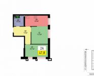 2-комнатная квартира площадью 48.8 кв.м, Выборгская ул., 7К1 | цена 7 835 678 руб. | www.metrprice.ru