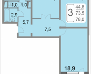3-комнатная квартира площадью 78 кв.м, 2-й Грайвороновский проезд влд 38 к5, корп.5 | цена 10 849 800 руб. | www.metrprice.ru