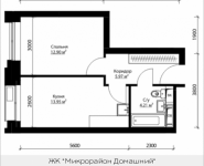 1-комнатная квартира площадью 37.03 кв.м, ул. Донецкая, 30, корп.1 | цена 4 957 910 руб. | www.metrprice.ru