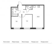 2-комнатная квартира площадью 54.4 кв.м, Ясеневая ул, 14 | цена 8 045 760 руб. | www.metrprice.ru