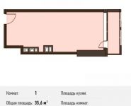 1-комнатная квартира площадью 35.6 кв.м, Новодмитровская ул., 5А | цена 5 589 200 руб. | www.metrprice.ru