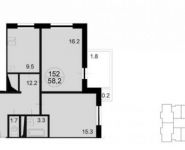 2-комнатная квартира площадью 60.2 кв.м, Радио ул. | цена 6 290 900 руб. | www.metrprice.ru