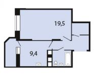 1-комнатная квартира площадью 41.7 кв.м, Заречная улица, 23 | цена 3 795 610 руб. | www.metrprice.ru