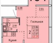 2-комнатная квартира площадью 45 кв.м, деревня Лопатино, 56 | цена 3 579 490 руб. | www.metrprice.ru