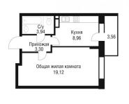 1-комнатная квартира площадью 39 кв.м, Осташковское шоссе, д.20 | цена 2 090 000 руб. | www.metrprice.ru