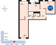 3-комнатная квартира площадью 84.7 кв.м, Гвардейская улица, д.15 | цена 5 427 200 руб. | www.metrprice.ru