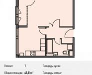 1-комнатная квартира площадью 43 кв.м, Ивановская ул., 1 | цена 3 889 300 руб. | www.metrprice.ru