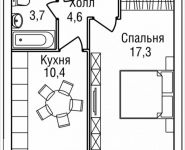 1-комнатная квартира площадью 36 кв.м, 3-й Силикатный проезд, вл. 4, корп. 2 | цена 8 074 935 руб. | www.metrprice.ru