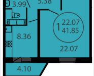 1-комнатная квартира площадью 42.8 кв.м, Большая Очаковская, 44, корп.2 | цена 7 104 800 руб. | www.metrprice.ru