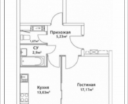 2-комнатная квартира площадью 57.64 кв.м, Родниковая, 5 | цена 5 651 602 руб. | www.metrprice.ru