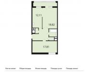 2-комнатная квартира площадью 67.7 кв.м,  | цена 5 504 010 руб. | www.metrprice.ru