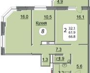2-комнатная квартира площадью 66 кв.м, Ленинский пр-т, 40 | цена 6 980 600 руб. | www.metrprice.ru