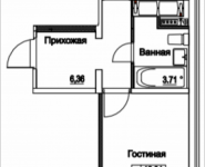 1-комнатная квартира площадью 39.47 кв.м, 2-я Муравская, корп.7 | цена 4 870 572 руб. | www.metrprice.ru