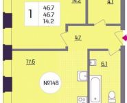 1-комнатная квартира площадью 46.7 кв.м, Хорошёвская 3-я улица, д.8 | цена 8 312 600 руб. | www.metrprice.ru