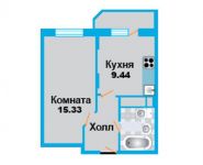 1-комнатная квартира площадью 34.6 кв.м, Рупасовский 2-й пер, 3 | цена 3 668 660 руб. | www.metrprice.ru