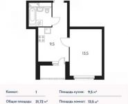 1-комнатная квартира площадью 31 кв.м, Ракетчиков ул., 58 | цена 2 521 740 руб. | www.metrprice.ru