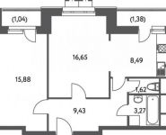 2-комнатная квартира площадью 57.8 кв.м, Стадионная улица, 4 | цена 9 151 090 руб. | www.metrprice.ru