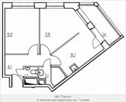 2-комнатная квартира площадью 45.6 кв.м, 1-й Грайвороновский пр, 1 стр 1 | цена 6 338 400 руб. | www.metrprice.ru