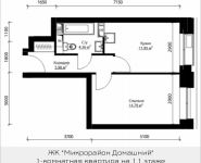 1-комнатная квартира площадью 37.1 кв.м, ул. Донецкая, 30, корп.2 | цена 4 587 898 руб. | www.metrprice.ru