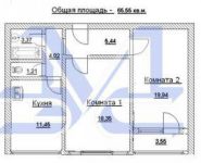 2-комнатная квартира площадью 66 кв.м, 1-й микрорайон, 1 | цена 3 000 000 руб. | www.metrprice.ru