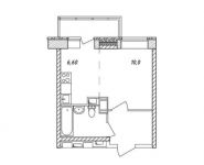 1-комнатная квартира площадью 26.8 кв.м, улица Мира, 2 | цена 2 346 340 руб. | www.metrprice.ru