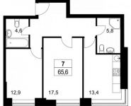 2-комнатная квартира площадью 65.6 кв.м в ЖК "Маяковский", Головинское ш., 10 | цена 11 138 880 руб. | www.metrprice.ru