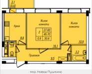 2-комнатная квартира площадью 50.6 кв.м, Просвещения, 12 | цена 3 055 683 руб. | www.metrprice.ru