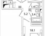 2-комнатная квартира площадью 60.7 кв.м, Рязанский проспект, 2, корп.M6 | цена 9 284 247 руб. | www.metrprice.ru