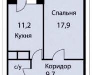 1-комнатная квартира площадью 43.2 кв.м, 3-й Нижнелихоборский проезд, 13к2 | цена 3 391 200 руб. | www.metrprice.ru