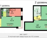 3-комнатная квартира площадью 66.9 кв.м, Авангардная, 8 | цена 6 756 900 руб. | www.metrprice.ru