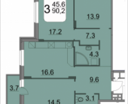 3-комнатная квартира площадью 90.1 кв.м, 9 мая, 12Б | цена 7 478 300 руб. | www.metrprice.ru