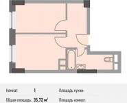 1-комнатная квартира площадью 36 кв.м, Береговой пр., ВЛ5 | цена 9 360 000 руб. | www.metrprice.ru