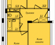 3-комнатная квартира площадью 75 кв.м, Просвещения, 12 | цена 4 179 150 руб. | www.metrprice.ru