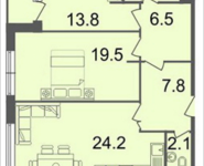 3-комнатная квартира площадью 80 кв.м, Серебрякова, 11-13, корп.2 | цена 12 720 000 руб. | www.metrprice.ru