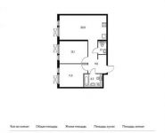 2-комнатная квартира площадью 59.7 кв.м, Ленинский проспект, 20 | цена 6 489 390 руб. | www.metrprice.ru