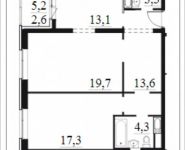 2-комнатная квартира площадью 73.9 кв.м, Мельникова, 1-3к6 | цена 15 376 742 руб. | www.metrprice.ru